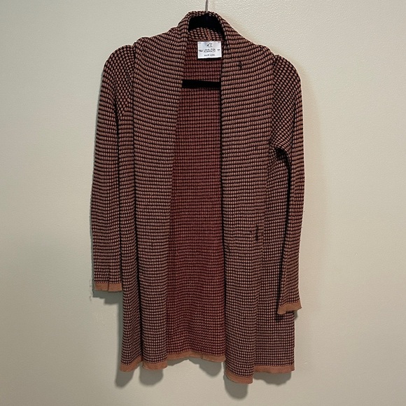 Love for Humanity Black Label Women's Brown Cardigan Open-Front Large - Picture 2 of 6
